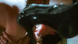 Pussyfucked stepsister choked and jizzed on
