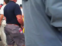 Race track hotties and their perfect asses on street candid cam