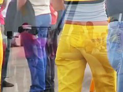 Race track hotties and their perfect asses on street candid cam