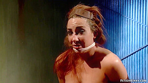 Redhead Actress Paddles Tied Slave