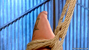 Redhead Actress Paddles Tied Slave
