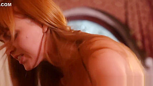 Redhead beauty eats pussy