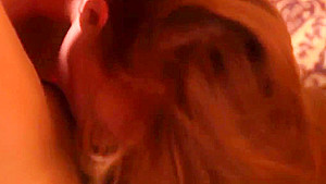 Redhead beauty eats pussy