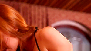 Redhead beauty eats pussy