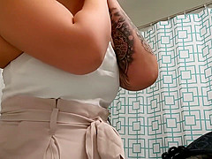 Resting Bitch Face REAL SPY Asian Houseguest - Getting ready for a date?