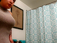 Resting Bitch Face REAL SPY Asian Houseguest - Getting ready for a date?
