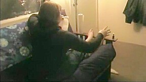 Riley - Thick paraplegic putting on nylons and transfering