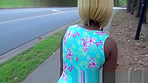 Risky Middle Of Street Blowjob & Big Ass Ebony Booty Out POV
