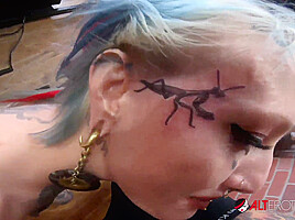 River Dawn Ink Gets 5 Face Tattoos and Fucks a Big Hard Cock
