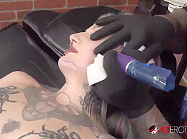 River Dawn Ink Gets 5 Face Tattoos and Fucks a Big Hard Cock