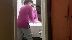 Road trip with Step mom Cumming on her while she is