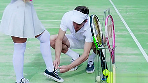 Rogue Tennis Ball Produces An Anal Racket