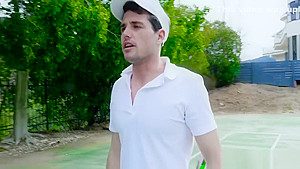 Rogue Tennis Ball Produces An Anal Racket