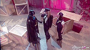 Rough Batman Parody Cosplay Ffm Threesome Sex