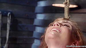 Roxanne Rae In Curly Brunette Slave Anal Fuck Training