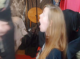 Roxy and Lee Camming blow job and fuck, blue lipstick