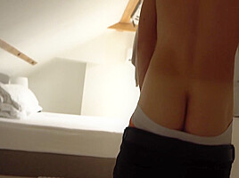 Ruben Spanks a Cute Teen's wet bum hot red