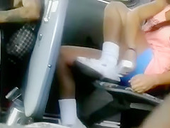 SEXY LEGS ON PUBLIC BUS