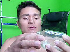 Sacando Semen para los barros de mi cara - Alex CUM