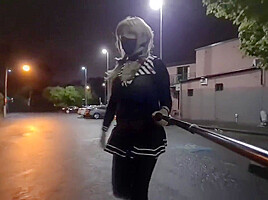 Sailor Slut Flashing At The Train Station (re-uploaded)