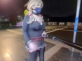 Sailor Slut Flashing At The Train Station (re-uploaded)