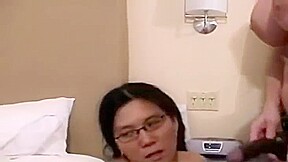 Sara Jay fucks Asian with a strap on