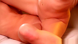 Scissoring slender teen 18+ blonde lesbian