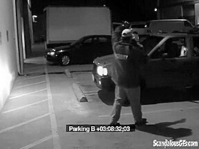 Security Blowjob by Hot Babe Caught on CCTV