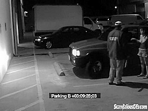 Security Blowjob by Hot Babe Caught on CCTV