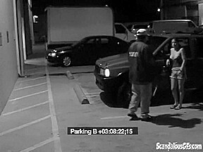 Security Blowjob by Hot Babe Caught on CCTV