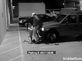 Security Blowjob by Hot Babe Caught on CCTV