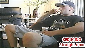 Seduced str8 barebacked at home by gaydaddy till cum
