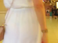 See Thru- White dress blank thong