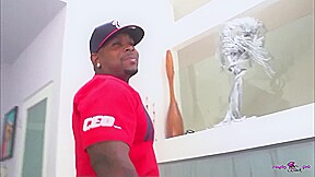Seeing The Blonde Stretching Her Massive Black Bum Made His Bbc Yearn For Her Pussy