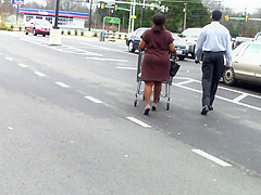 Sexy Ass In Short Brown Skirt  