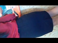 Sexy Brunette in a Skirt 2