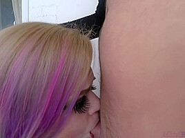 Sexy Goth Stepsister Deepthroats And Titjob