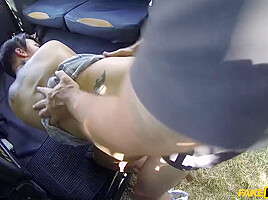 Sexy Punk Chick Blows Extra Long Cock In The Car With Tory Jackson