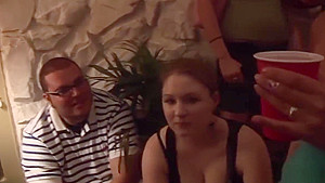 Sexy babe at party got fucked