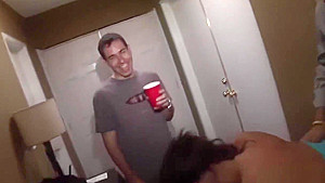 Sexy babe at party got fucked