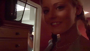 Sexy babe at party got fucked