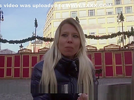 Sexy blonde Adrienne gets