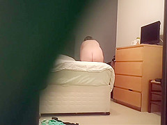 Sexy busty blonde milf caught naked again on