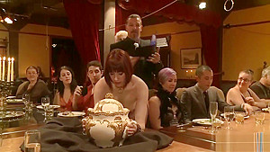 Sexy chicks entertaining their horny boss