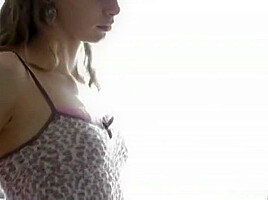 Sexy teen 18+ whore is blowing a cock