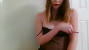Sexy young girl cumming & pissing with dildo & butt plug