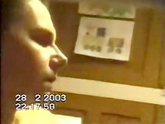 She masturbates with dildo (old rec)