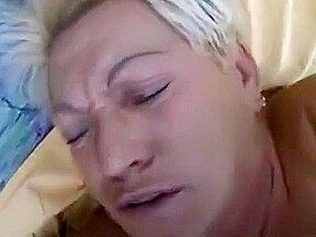 Short hair fat granny