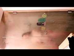 Shower Girl Pick Nose Text and Push Tampon into Vagina