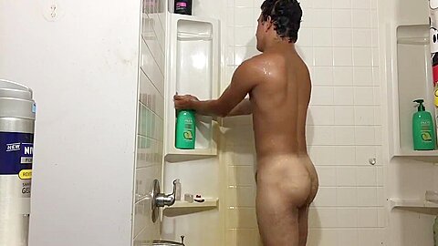 Shower and Cum Quick With Moaning